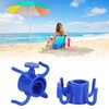 2 Pack Beach Umbrella Hanging Hook, 4 Prongs Plastic Umbrella