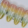Mood pastel gradient handmade nail tips. Pedi tips - Stiletto