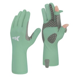 KastKing Sol Armis Pro UPF50+ Fishing Gloves -Quick-Dry,Full Finger UV Protection Gloves Sun Protection Gloves Men Women for Outdoor,Hunting