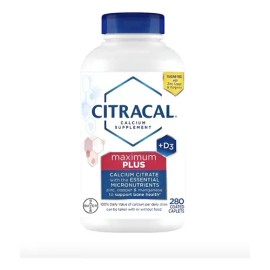 Calcio y Vitamina D3 Bayer Citracal Max con Zinc y Manganeso, 280 Tabletas