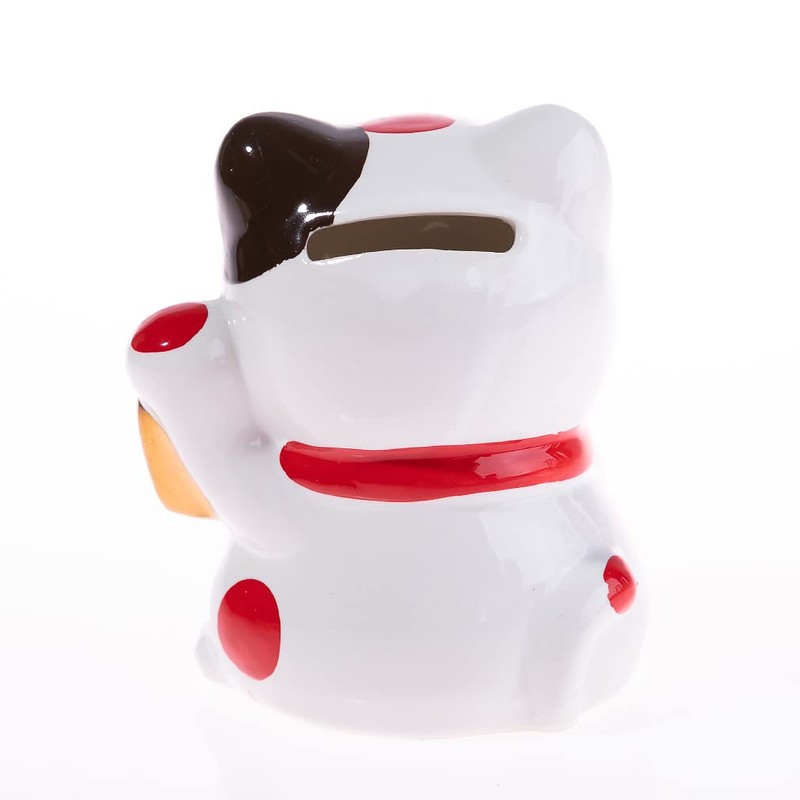 lachineuse Decorative Item, Ceramic, Blanc Et Rouge Dominant, 9x8x14cm