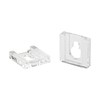 25 Pack Acrylic Keyhole Attachments 3/8" Clear Hanging Hardware for