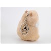 Cldaisy Cute Khaki Plush Hamster Keychain Plush Keychain Charms Wallet