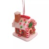 RAZ Imports Set of 3 Hanging Lighted Gingerbread Claydough House