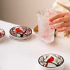 Dragonfly and Lotus 4 Pcs Ceramic Coasters for Drinks Absorbent