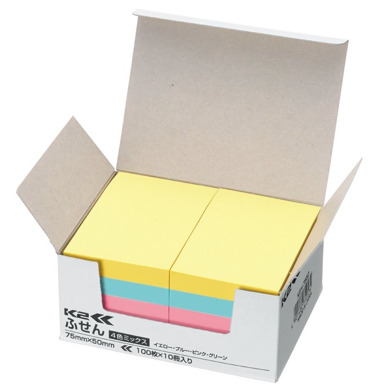 Kokuyo K2-7550 Sticky Notes, 3.0 x 2.0 inches (75 x