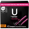 U by Kotex Tampons, Click Compact, Super Plus Absorbency, Unscented,