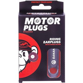 Bananaz Motorplugs Ear Protection Earplugs for Motorcycle Drivers & Motorsport Friends 1 cm Red
