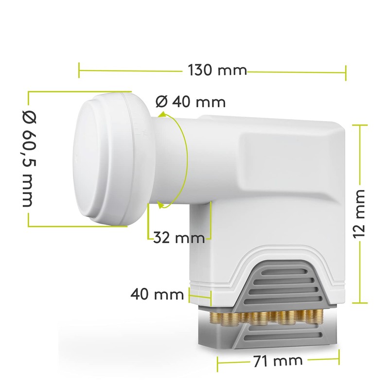 Goobay 67273-GB Octo LNB Weather Protect