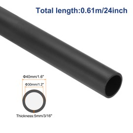 QUARKZMAN 61 cm Pipe Insulation Foam, Diameter 30 mm, Insulation Thickness 5 mm, Heating Pipe Cover for Fitness Equipment, Pipes, Handling (Black)