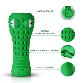 Cutiful Dog Toys for Aggressive Chewers Large Medium Breed, Indestructible Dog Toothbrush Chew Toys, Squeaky Interactive Tough Extremely Durable, Dogs Toys to Keep Them Busy