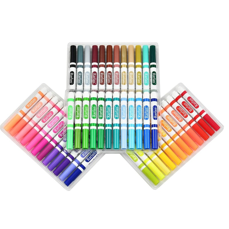 Rarlan Washable Markers Bulk, Markers for Kids, Bulk Pack, 48