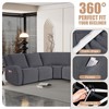 VANSOFY Extra Large Reclining Sectional Couch Covers, Washable 5-Piece Sofa