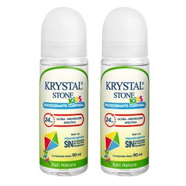 Krystal Stone Desodorante Kids Roll on 90ml Dúo Pack