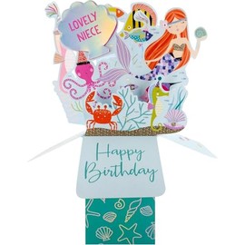 Clever Cube Lovely Niece Undersea Birthday Bash! Birthday Pop Up Greeting Card CU010.C