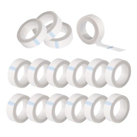 16 Rollen Micropore Tape Selbstklebend Medizinisches Klebeband 1,25 Cm × 9,14 M Vliesstoffe Medical Tape, Wasserdicht und Atmungsaktiv zur Wundversorgung Sport Wimpernverlängerung