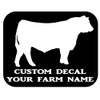 Custom Bull Decal Sticker 6" OS 266 cattle cow hereford