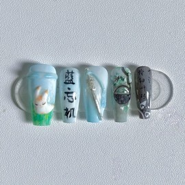 Favorite Signature Omakase Nail |Custom Nail - Coffin Egg / 최애 시그니처 오마카세 네일 | 커스텀 네일 - 코핀에그