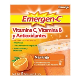 Suplemento Alimenticio Emergen-C Sabor Naranja 10 Sobres