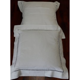 Aude Home Tablecloth White Cotton Hemstitch 85 x 85 cm