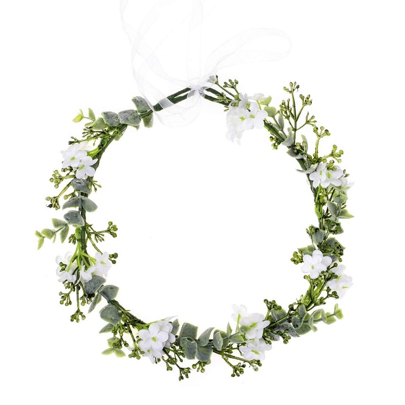 Vividsun Bridal Green Leaf Crown Bohemian Headpiece Floral Headband Photo