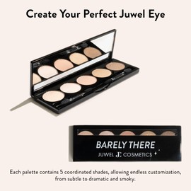 Juwel Cosmetics Eye Shadow Palette, Talc-Free Highly Pigmented Pressed Powder, Eye Makeup Palette that Blends Perfectly, 5 Shades of Paraben-Free and Sulfate-Free Eyeshadow, Barely There
