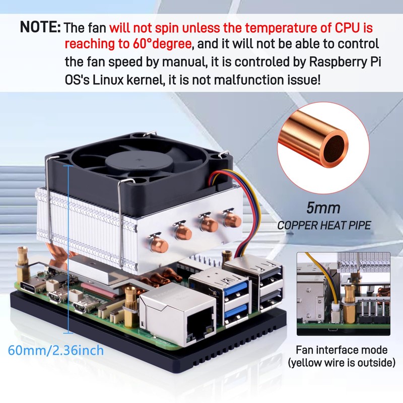 GeeekPi Ice Tower Plus Cooler for Raspberry Pi 5, Pi