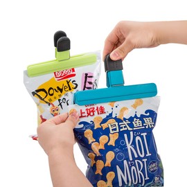 ZJW 12 Plastic Sealing Clips Food Clips Sealing Clips Packaging Clips for Coffee and Food (2 Sizes)