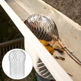 TXXATX Pack of 6 Gutters Leaf Protection 15 x 8 cm Rain Gutters Leaf Protection with Cable Ties Downpipe Protection Aluminium Leaf Catcher Downpipe Gutter Protection for Roof Pipes Downpipes Balconies