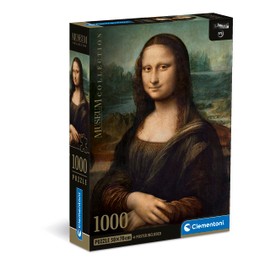 Clementoni - 39708 - Puzzle Colección Museos - Leonardo, Mona Lisa - Puzzle De 1000 Piezas, Puzzle Cuadros De Arte, Desde 14 Años, Made In Italy