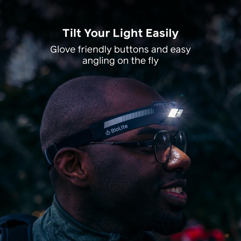 BioLite Dash 450 Rechargeable 450-Lumen HeadLamp, Midnight Grey