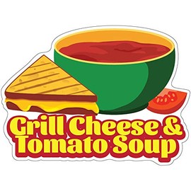 SignMission Grilled Cheese and Tomato Soup 8" Decal Concession Stand Food Truck Sticker, Size: 8"