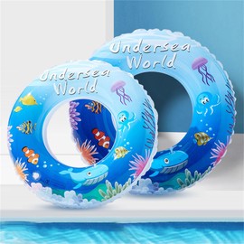 Float Ring for Adults 50/60/70/80/90 Babies, Colorful, SNS Shine, Cute, Large, Orange, Float, Stylish, Swimming, Summer, Water Play, Pool, Beach, River, Sea Bathing, Heat Protection (Marine, 60#)