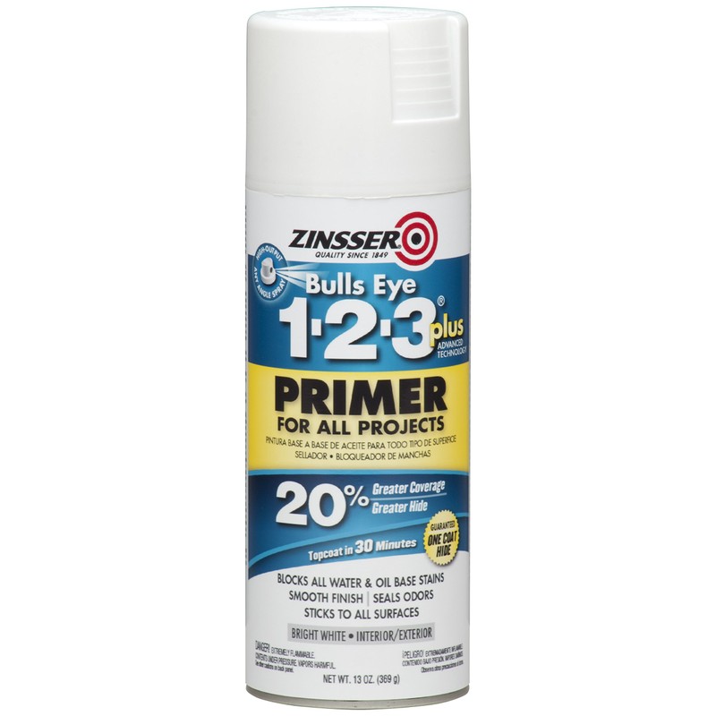 Zinsser 272479 Bulls Eye 1-2-3 Plus Spray Primer, 13 oz,