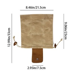 CHAOYUELYF Foraging Pouch Leather and Canvas Belt Pouch Waterproof Bushcraft Bag for Outdoor Exploring Camping Hiking Collecting and Harvesting