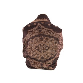 Sakkas Lightweight Two Tone Paisley Design Pashmina Fringe Scarf/Stole/Wrap - Brown/Beige