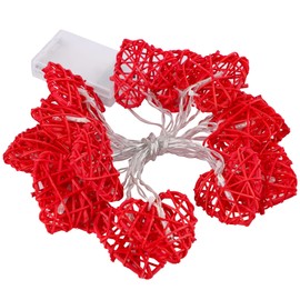 Happy Trees Valentine's Day String Lights, 10 FT 20 LED Heart Shape String Light, Romantic Fairy Lights Battery Operated Timer, Valentine Decor for Indoor Outdoor Wedding Anniversary Holiday Party