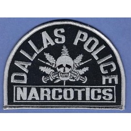 Embroidered Patch -Dallas Texas Police Narcotics Division Tactical Shoulder Patch
