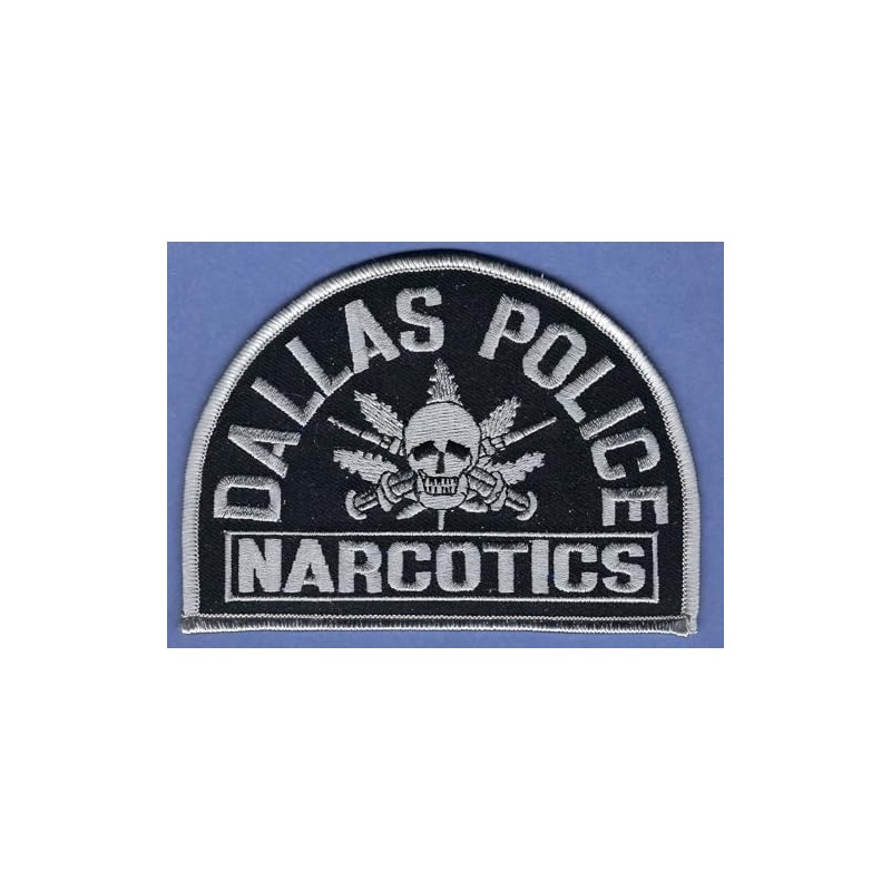 Embroidered Patch -Dallas Texas Police Narcotics Division Tactical Shoulder Patch