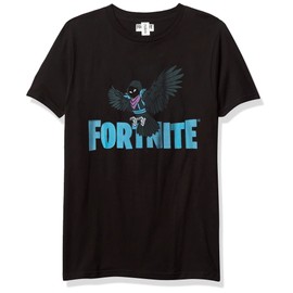 FORTNITE Wings of Fortnight Boy's Premium Solid Crew Tee Black