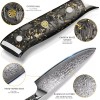 Kuwata 8 Inch Damascus Professional Black Gold Series Chefs Knife