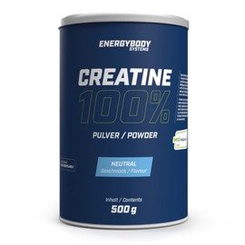 Energybody Creatine 500 g / 100% Creapure Creatine Powder without Additives / Creatine Monohydrate Powder Vegan / 166 Servings