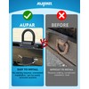 Aupar 5/8" Heavy-Duty Stake Pocket D Rings with Anti-Loss Cord