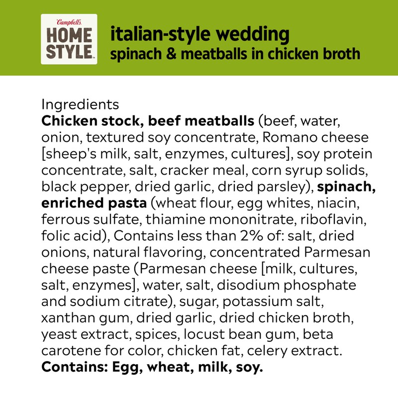 Campbell's Homestyle Italian Wedding Soup, 16.1 OZ Can