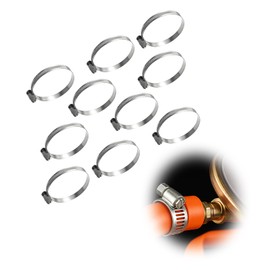 tiyiyok Hose Clamps Stainless Steel Hose Clamps, Set of 10 Hose Clamps, Pool, Suitable for Swimming Pools, Washing Machines, Gardens, Sanitary Systems, Pipe Clamps