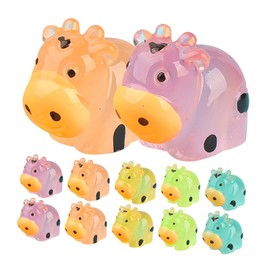 Toyvian Pack of 20 Glow in the Dark Cow Statue Cow Animal Toy Cow Stuffy Highland Cow Mini Animal Figures Cow Figures Made of Resin Cow Figures for Home Decor Cow Figure Animal