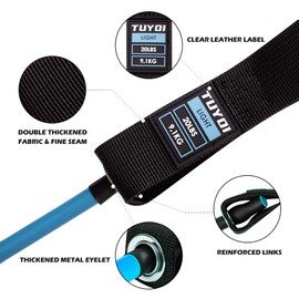 TUYOI Resistance Tube Fitnessbänder mit Griffen fitnessgeräte für zuhause（Blau-20LBS）