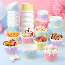 9 oz Ice Cream Bowls Disposable 100 Pack Candy Snack Cups