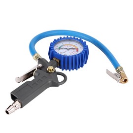 Keenso Medidor de inflado de neumáticos, medidor de presión de aire de neumáticos 0-220PSI para coche, camión, motocicleta Herramientas de diagnóstico