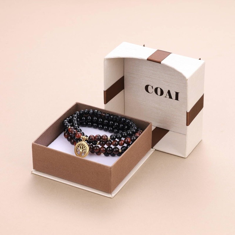 COAI Tree of Life Necklace 108 Mala Beads Prayer Wrap